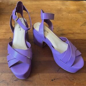 Charlotte Stone Judd Platform Sandals Size 12 in color Grape